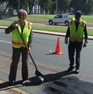 Sherri Filling Pothole